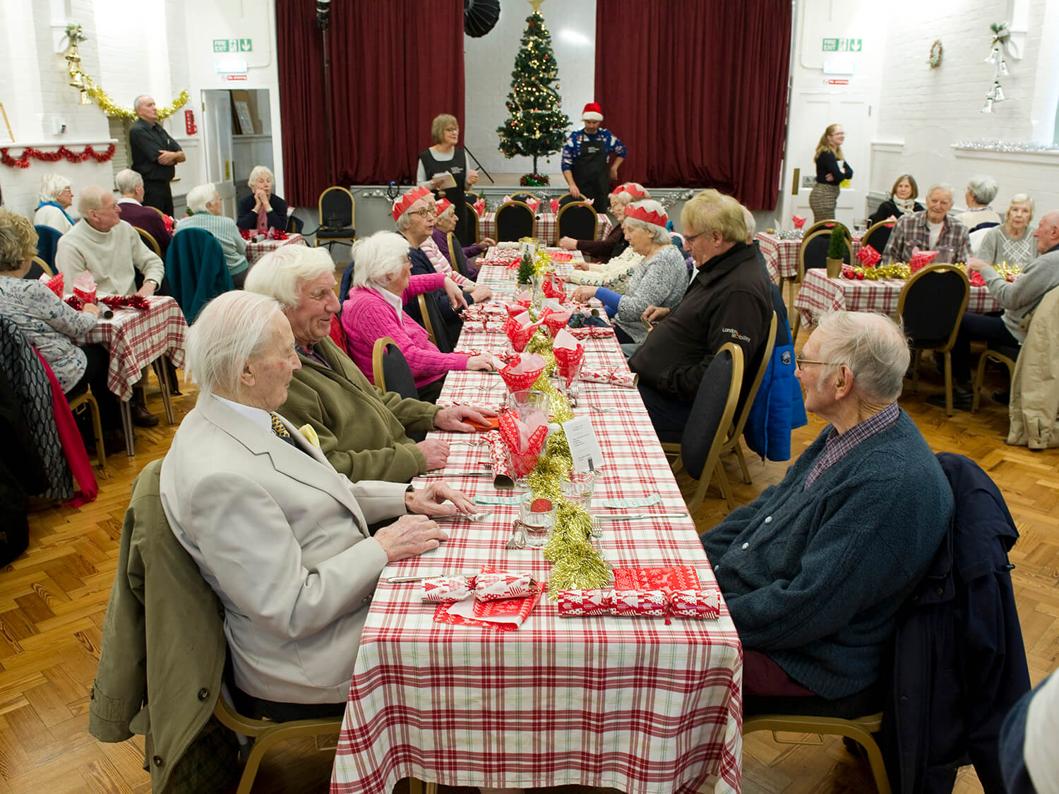 A Christmas meal at a Royal Voluntary Service lunch club