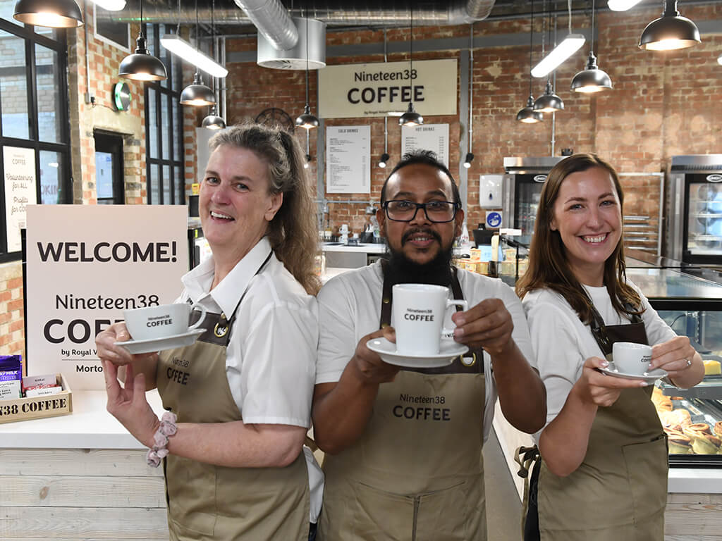 Volunteers at our Nineteen38 Coffee outlet 