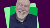 Royal Voluntary Service consultant John Drummond against a colourful background graphic