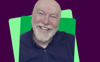 Royal Voluntary Service consultant John Drummond against a colourful background graphic