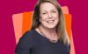 Royal Voluntary Service consultant Sheena Hales against a colourful background graphic