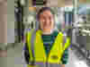 An emergency service volunteer wearing a hiViz tabbard