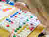 A mulitcoloured Bingo caller card 