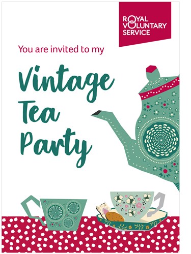 Vintage Tea Party small invitation