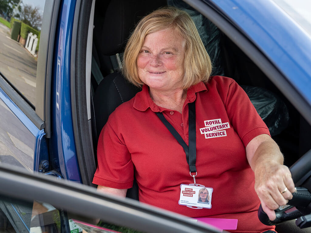A Royal Voluntary Service volunteer driver