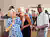 A group of friends dancing 