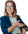 A cut out image of a woman at work