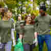 A group of volunteers on a litter picking shift 