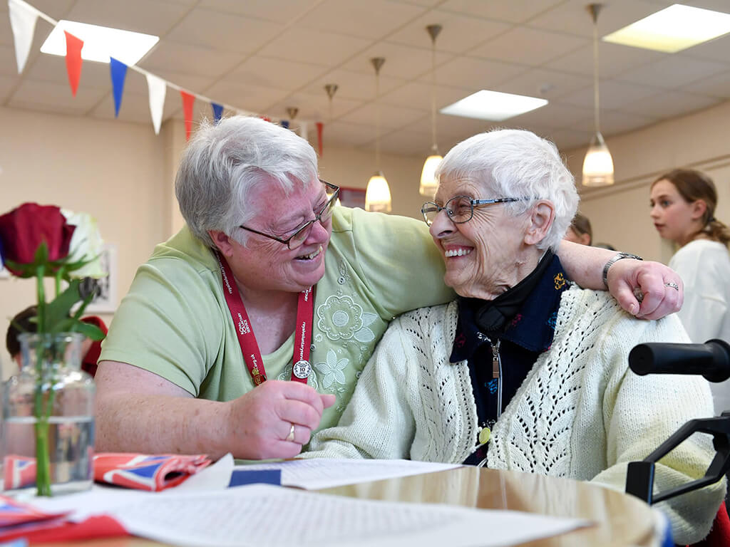 Meeting up with friends at a Royal Voluntary Service social activity 