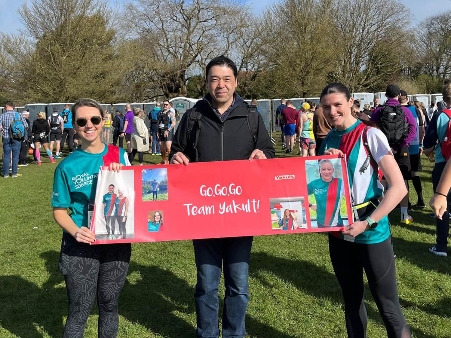 A group of Yakult employees at the Brighton Marathon 2024
